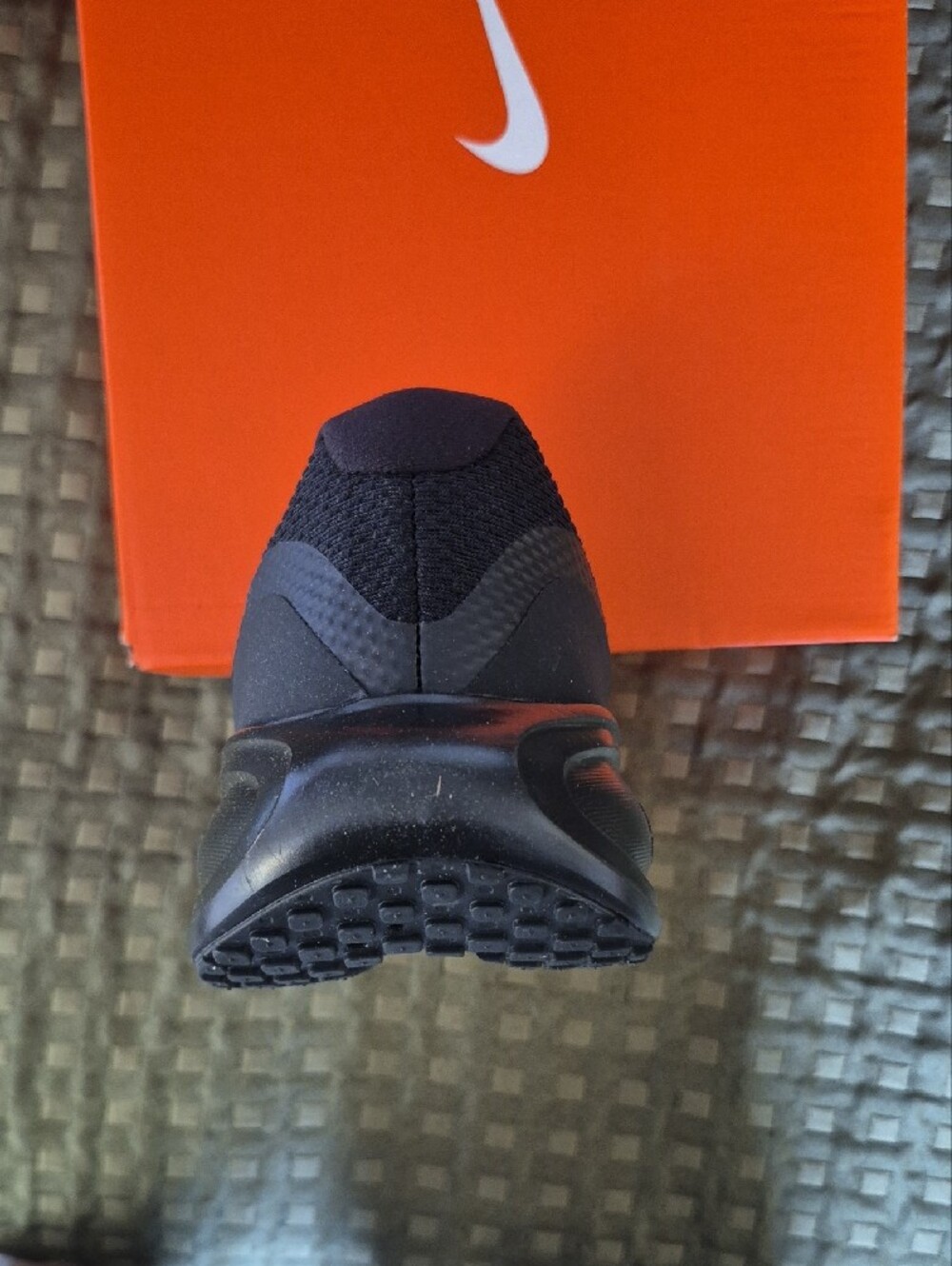 Nike Black Athletic Sneaker with Gray Swoosh - Picture 4 of 10